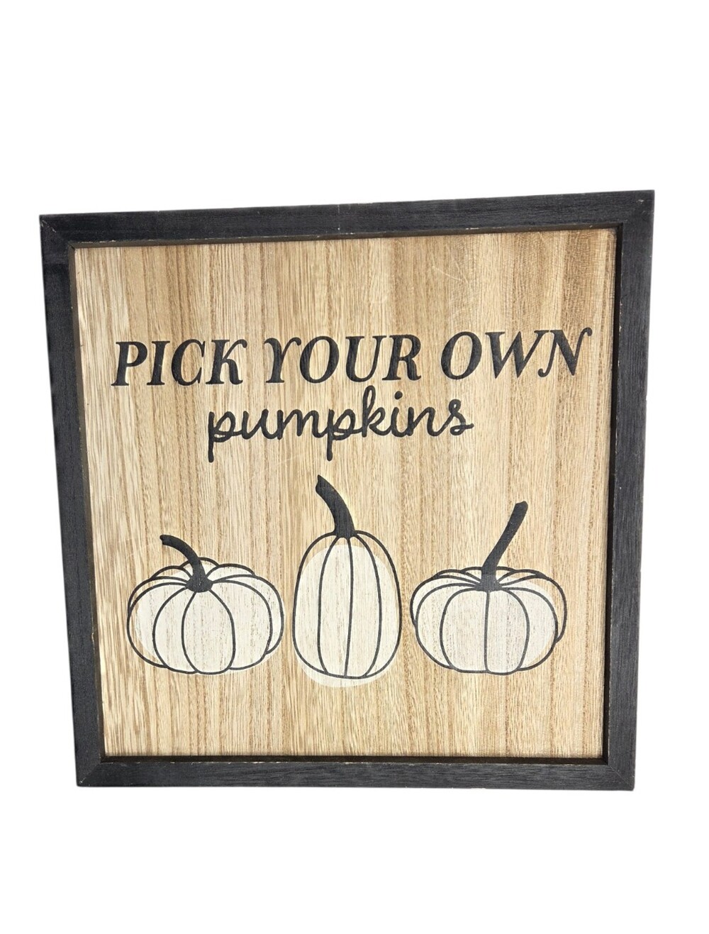 Pick Your Own‎ Pumpkins Neutral Fall Halloween Wooden Wall Sign Decor